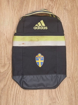 Adidas Sweden SvFF Football Boot Bag used, navy blue and yellow