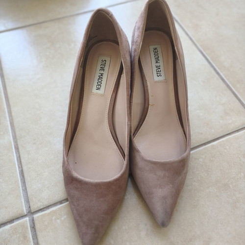 Steve Madden suede heels used, size 37.5