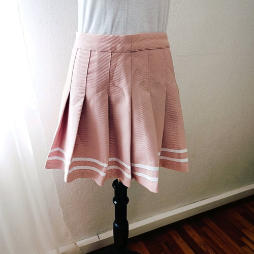 Mini tennis style skirt H&M Divided like new, pink/white, size Medium