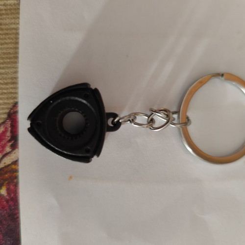 Wankel Mazda keychain new, black and silver