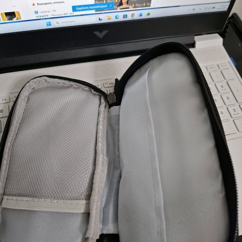Double Storage Case with 2 Separate Zippers New