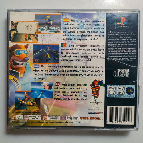 Crash Bandicoot 3 PlayStation game used, fully functional