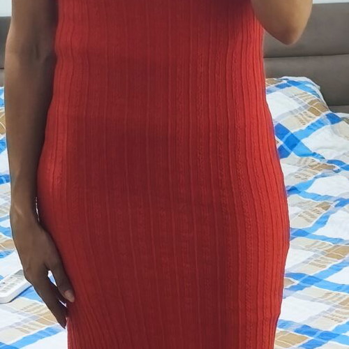 One Shoulder Knit Zara Red Dress new
