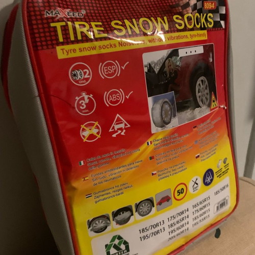 Car tire snow socks sealed for passenger cars