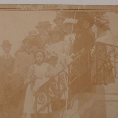 Thick cardboard photo used, small, possibly family