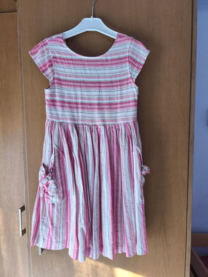 Mayoral linen dress for 9 years old, multicolored