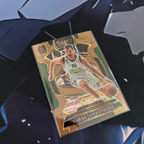 Saras Jasikevicius Concourse Copper Prizm 2025-26 Panini Select EuroLeague card like new #30/49