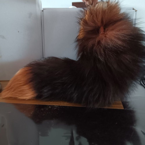 Decorative fox like new with synthetic fur