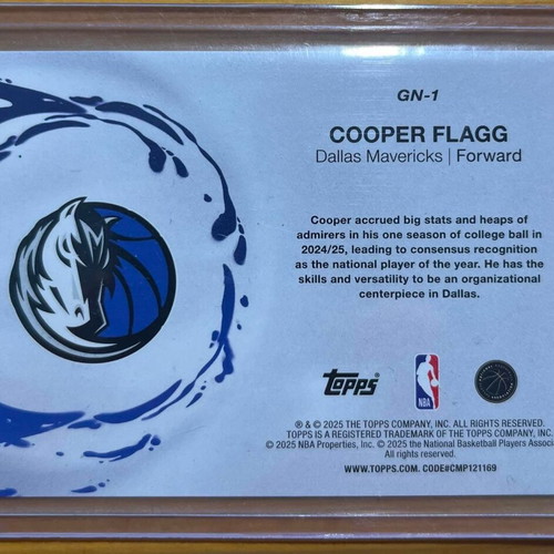 Cooper Flagg Generation Now Rookie Card new