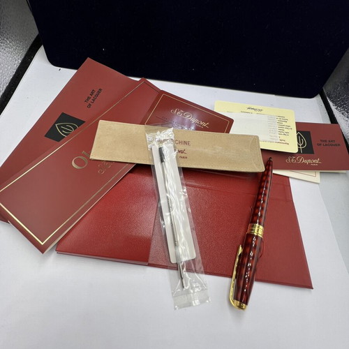 S.T. Dupont Vertigo Ballpoint Pen Olympio Series new with leather pouch