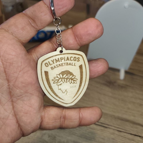 Olympiacos Basketball Handmade Wooden Keychain new