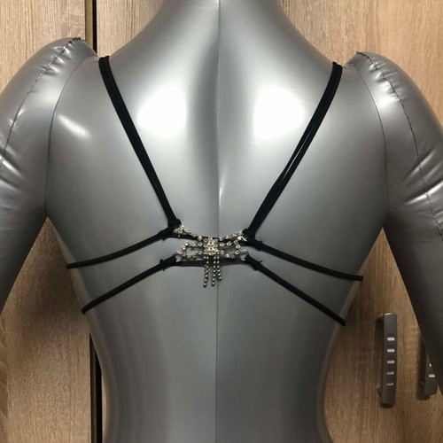 Flash Lights bra like new, size S/A-80, black and silver