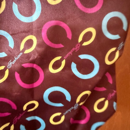 Large handbag new, fabric brown multicolor
