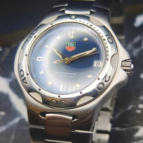 TAG Heuer Kirium Professional 200m watch used, blue sunburst dial