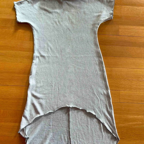 Helmi midi dress light gray like new, shorter front