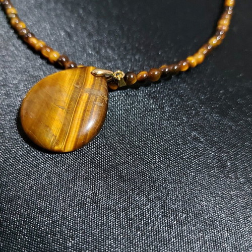Handmade necklace tiger's eye new