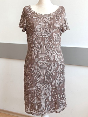 Phase Eight elegant dress with embroidery, like new, size M/L