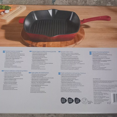 Cast iron grill pan new