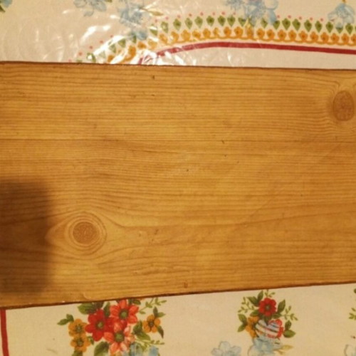 Wooden tray with deer like new, handmade