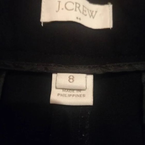 J Crew Black Pants With Lace Used, Size 8