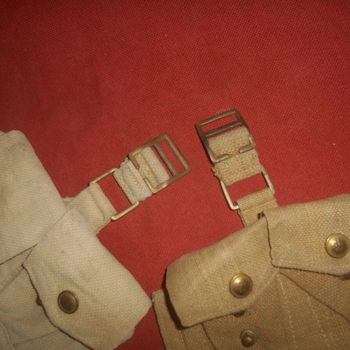 English Canvas Pouches for Lee-Enfield Cartridges used, 1943 WWII, set of 2