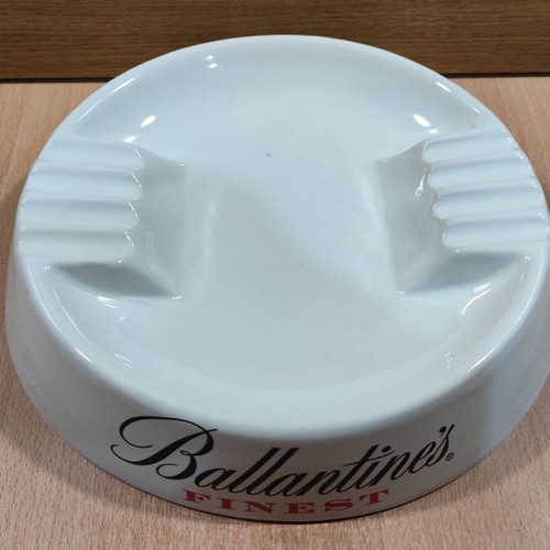 Ballantine's Scotch Whisky Ceramic Ashtray used, vintage promotional