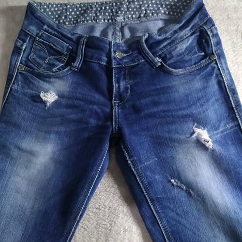 Blue low-rise denim pants used, size XS