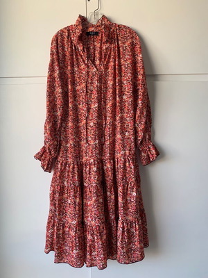 Pink Floral Autumn Dress like new