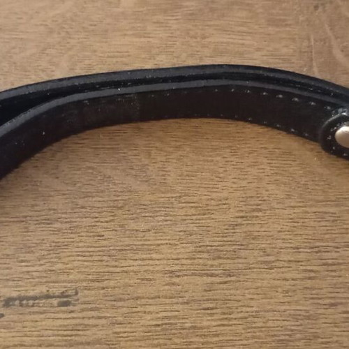 Dog leash with leather handle new, metal with rotating carabiner