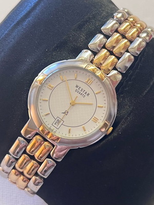 Ρολόι Westar Swiss eta σαν καινούργιο, 32mm, γυναικείο, άσπρο και χρυσαφί