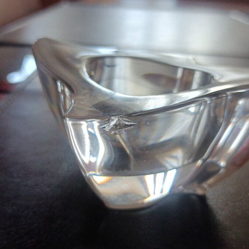 Villeroy & Boch NewWave crystal tealight holders set of 2, used