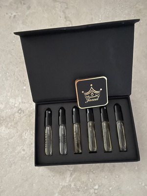 Jazeel Perfumes Discovery Set 6 Eau de Parfum sprays 2.5ml each, like new