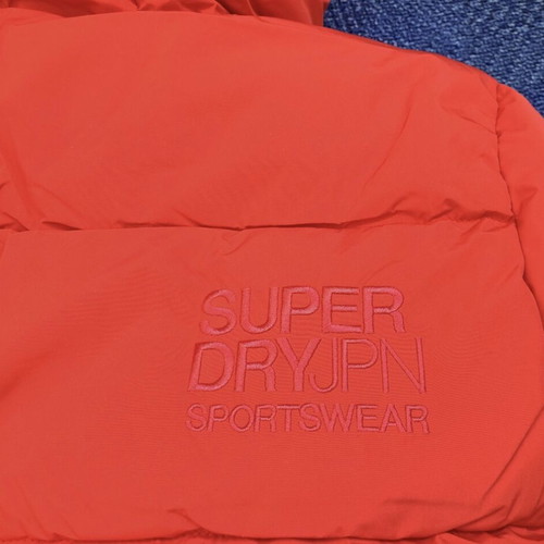 Superdry Hooded Sports Puffer Jacket new, men's M and L, bright red