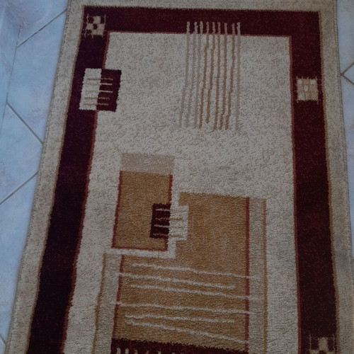 Carpet runners set of 3 used, burgundy and beige