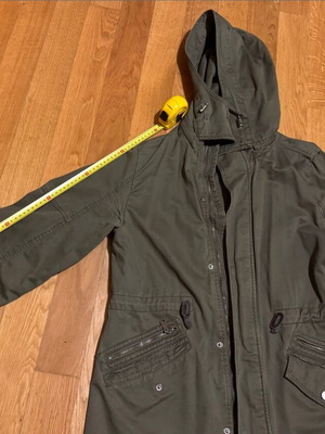 Americanino fall jacket with hood, like new, khaki color, size L