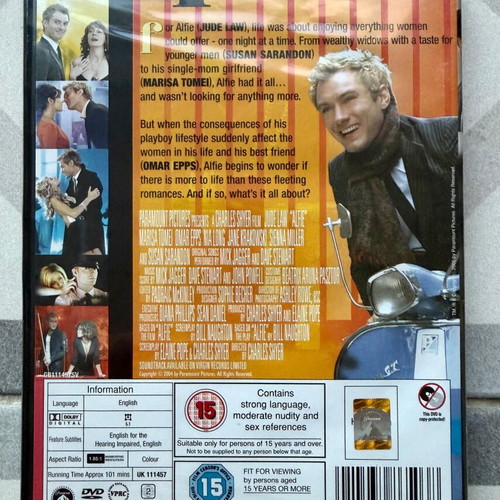 Alfie DVD new with English subtitles