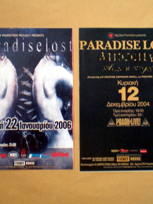 Paradise Lost flyers like new from concerts in Athens