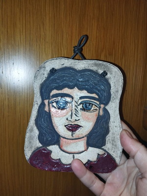 Ceramic used old folklore decoration