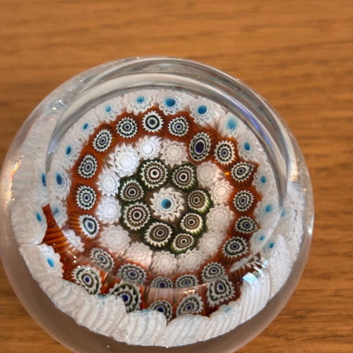 Murano millefiori decorative paperweight like new