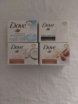 Aromatic different Dove soaps 4 pieces new