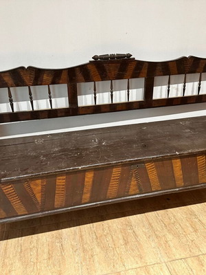 Chest sofa used, solid wood, antique 190cm