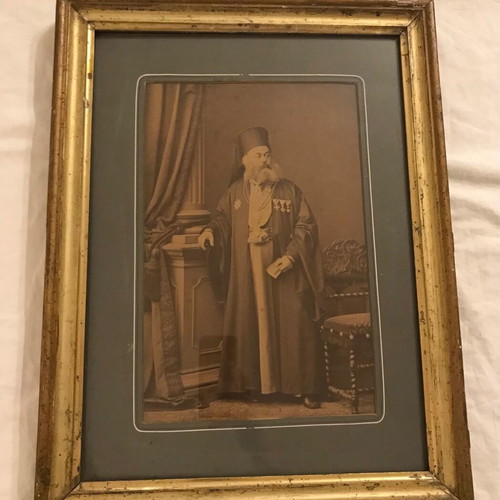 Photographic portrait of Archbishop of Corfu Antonios Chariatis used