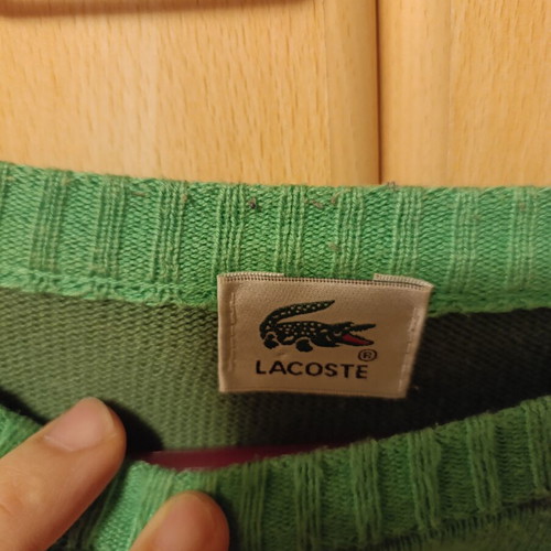 Lacoste men's long-sleeve sweater 100% cotton size L