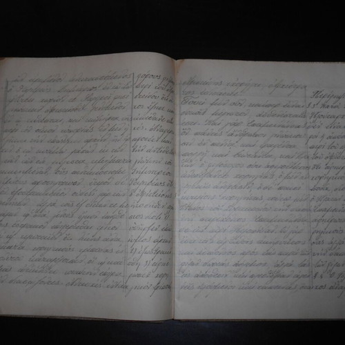 School writing notebook used, 68 pages, Plutarch and Homer notes