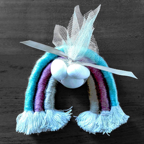 Handmade rainbow wedding favors made to order