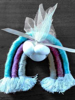 Handmade rainbow wedding favors made to order