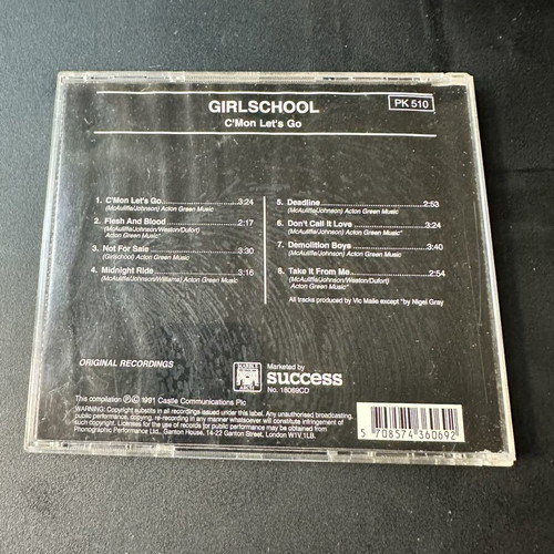 Girlschool C’Mon Let’s Go CD compilation, Success 1991