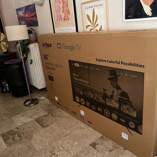Dahua 86" 4K UHD Google TV Frameless LED TV new