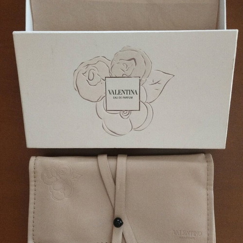 Valentino Valentina Eau de Parfum luxury travel toiletry bag like new beige
