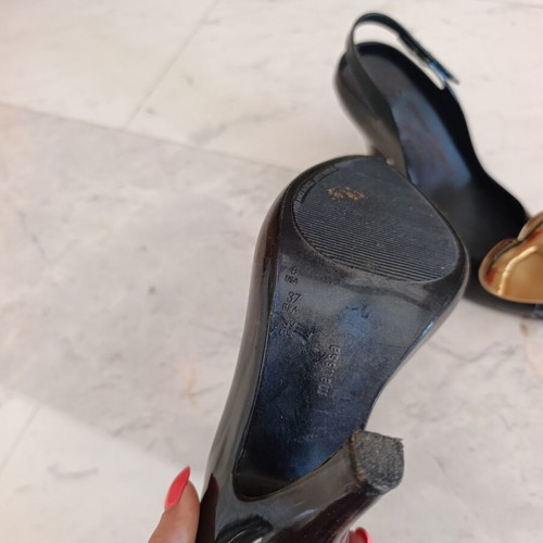 Vivienne Westwood x Melissa Lady Dragon black gold heart heels size 39